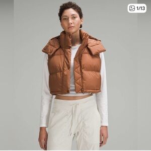 Lululemon Wunder Puff Super-Cropped Vest Rust Brown Size 4
